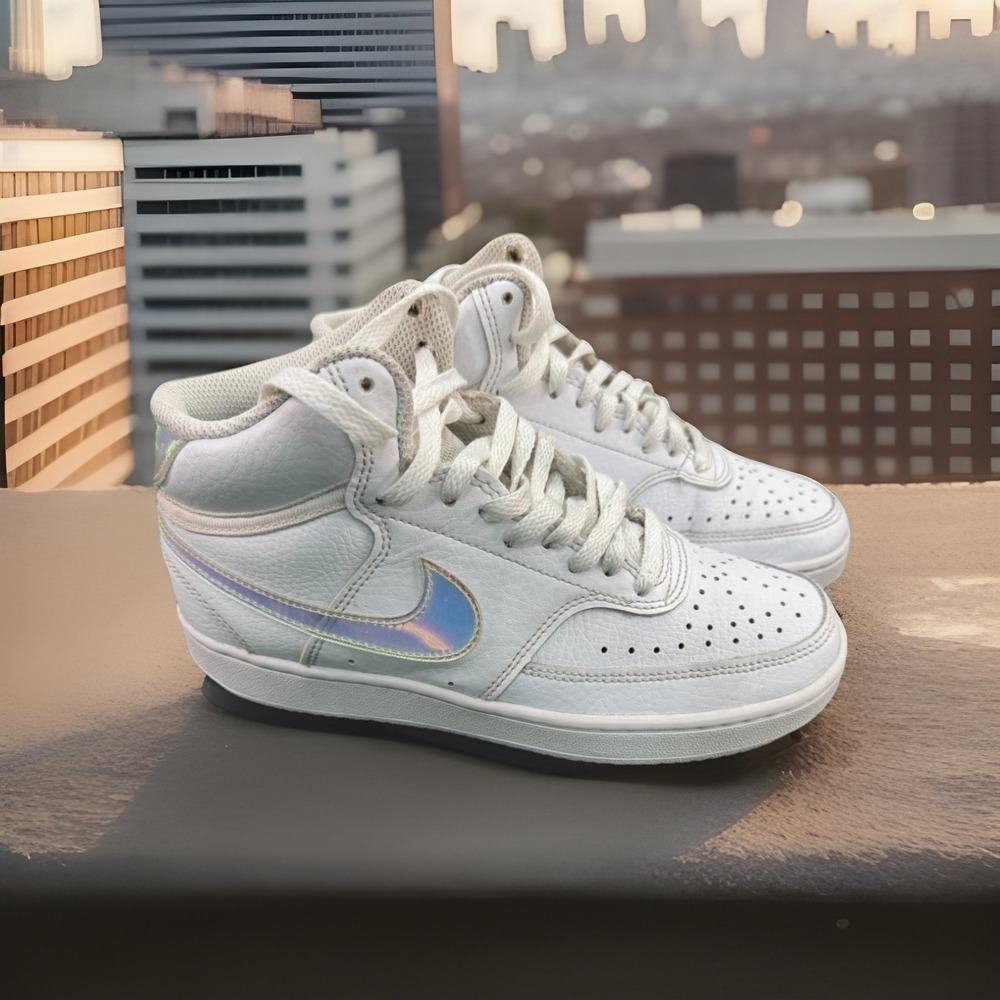 Nike Court Vision Mid White Iridescent 2022 Women size 6
